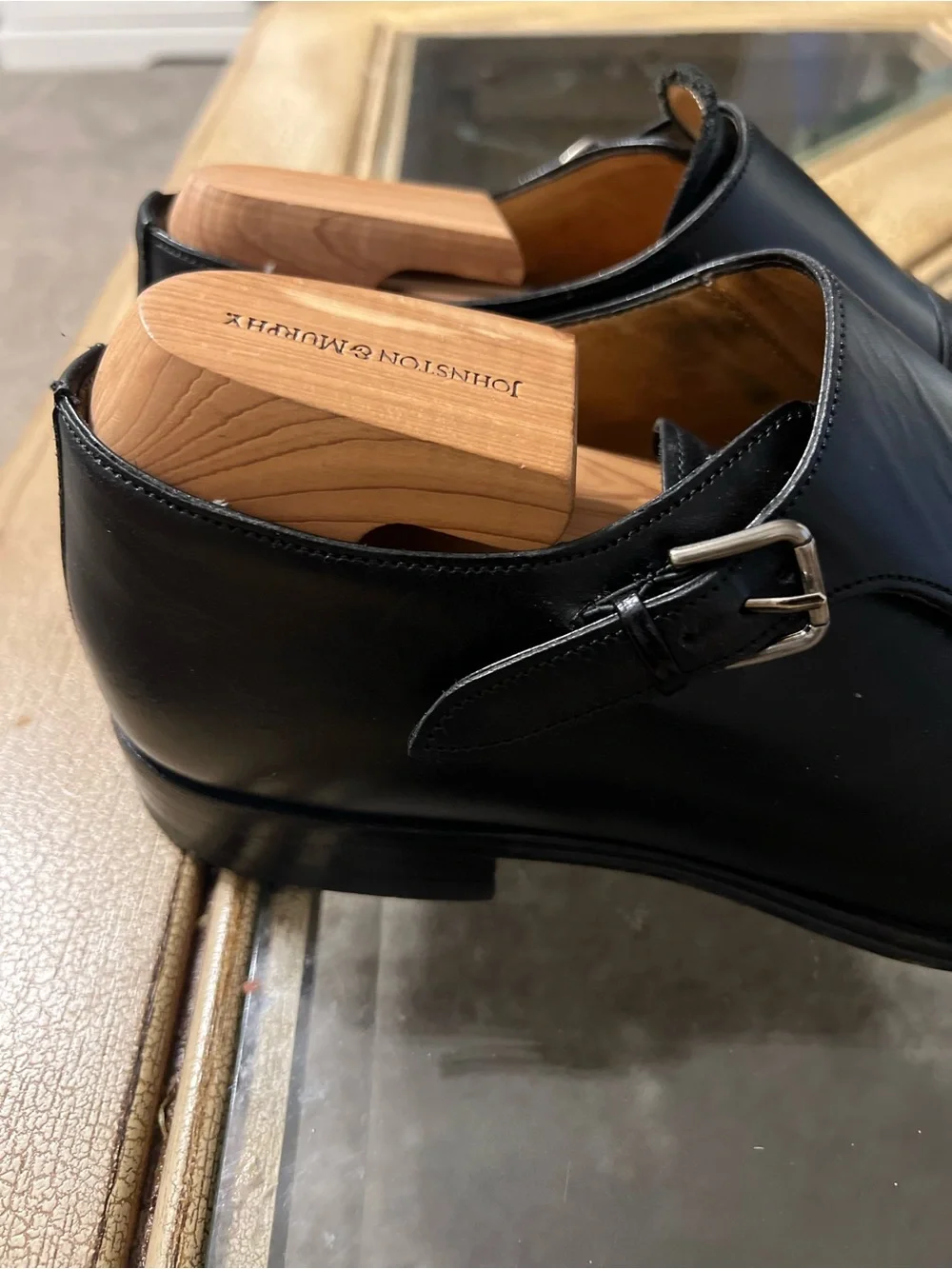 Mezlan Custom Monk Strap Classic Black Men's Leather Dress Shoes 8.5M